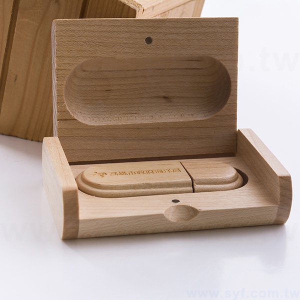 環保隨身碟-原木禮贈品USB可加購掀蓋式木盒-帽蓋木質隨身碟-客製隨身碟容量-工廠客製化印刷推薦禮品